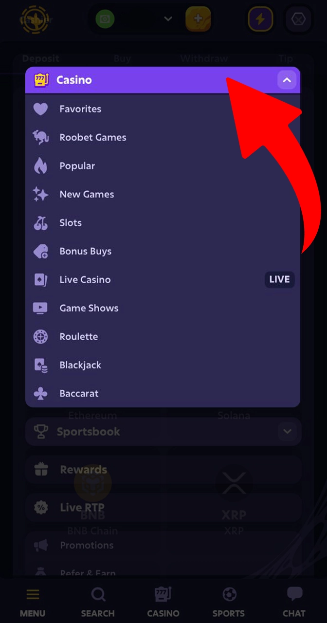Go to the casino section and try to find Aviamasters in crash games.