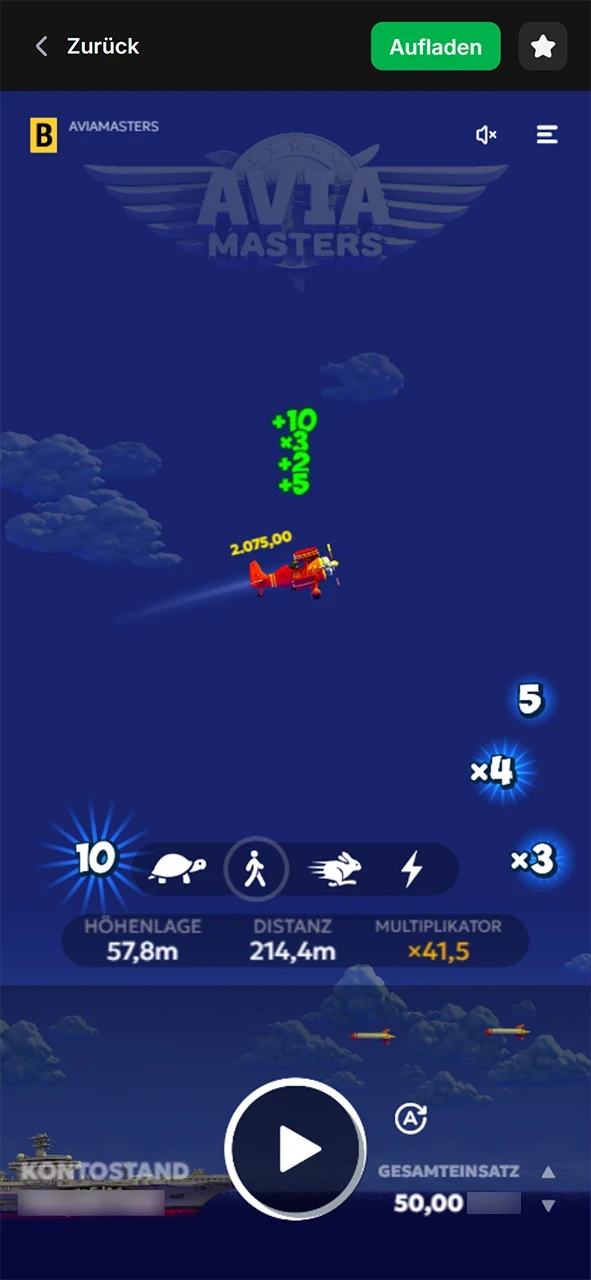 Beeilen Sie sich, um Ihre Gewinne aus dem Spiel Aviamasters abzuholen.