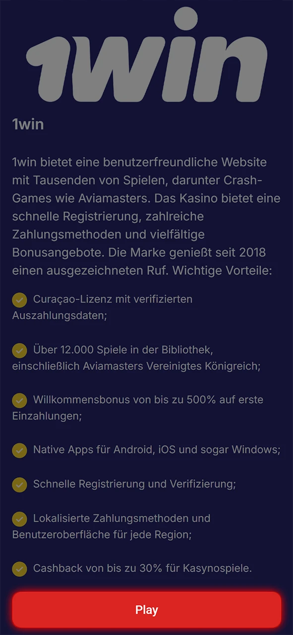 Wählen Sie ein geeignetes Casino für Wetten auf das Spiel Aviamasters aus.