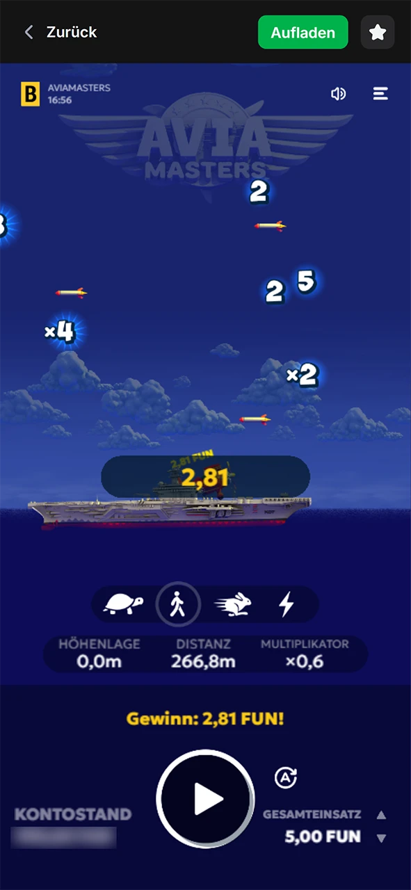 Erfahren Sie, wie Sie Ihre Gewinne von Aviamasters auf Ihr Konto erhalten.