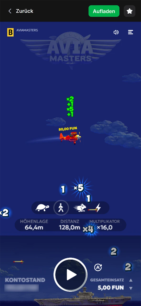 Holen Sie sich Multiplikatoren und werden Sie reicher in Aviamasters.